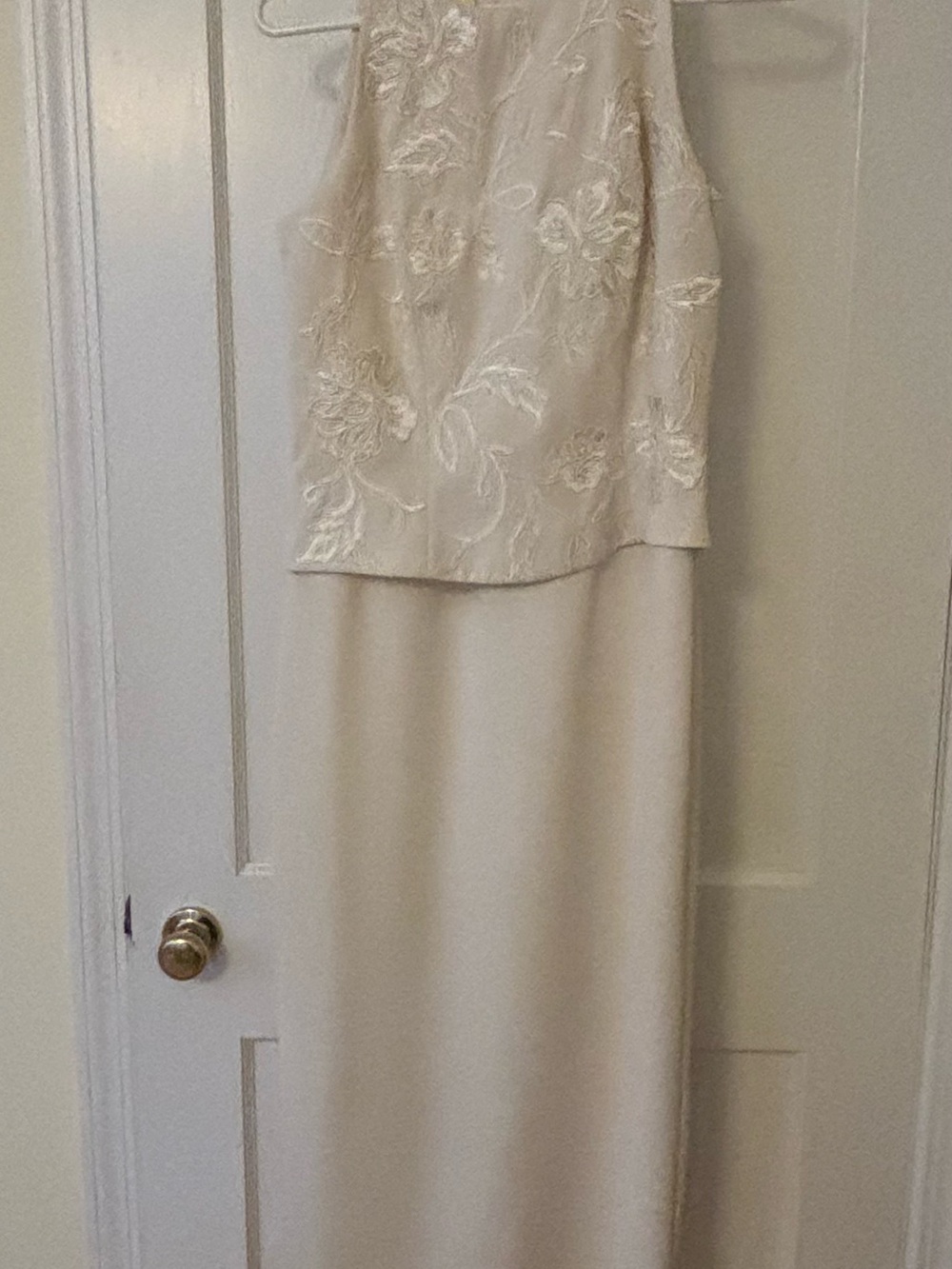 Talbots Cream Embroidered Two-Piece Wedding Dress
